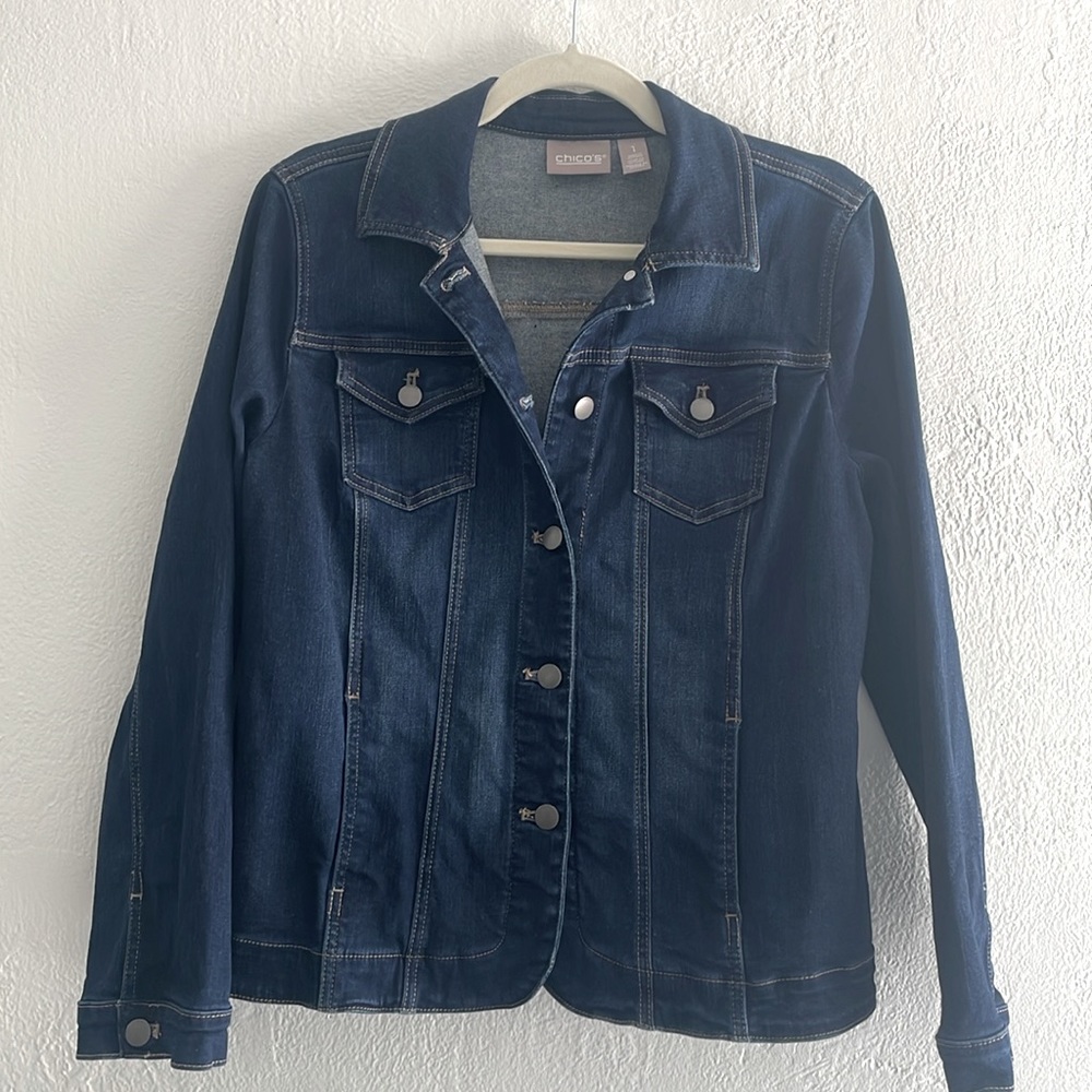 Chico’s Brand Women’s Denim Jacket, Chicos size 1
